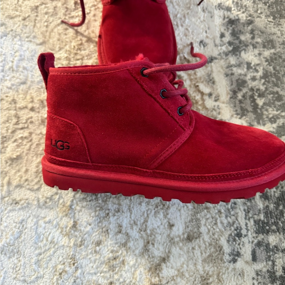 UGG size 8  Red Suede Boots - Picture 2 of 7